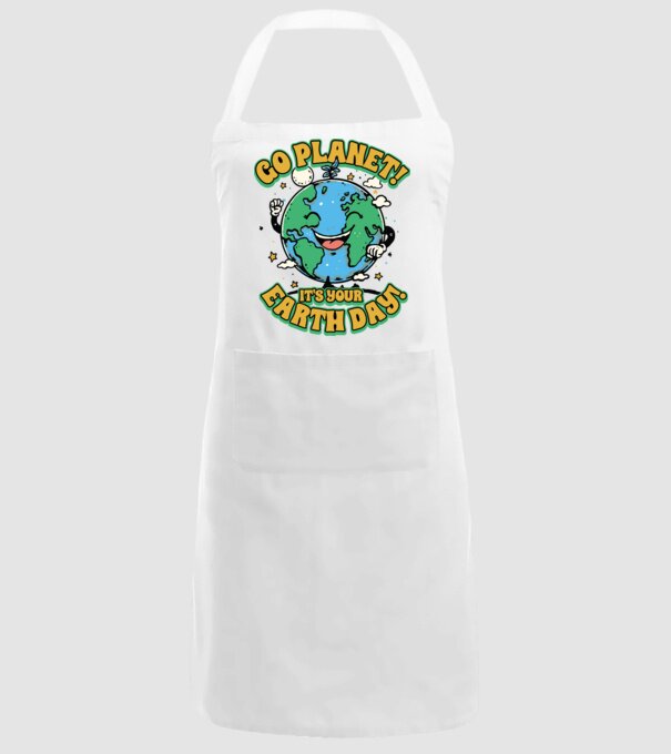 Go planet model alb pe tricou