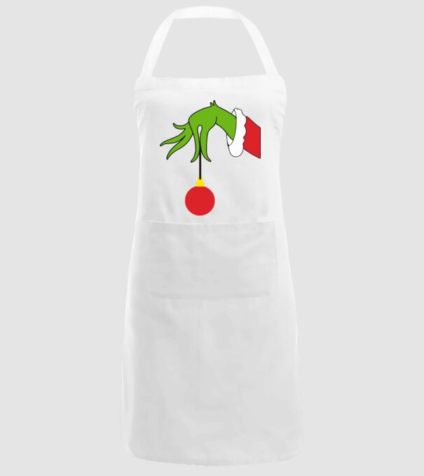 Grinch hand model alb pe tricou