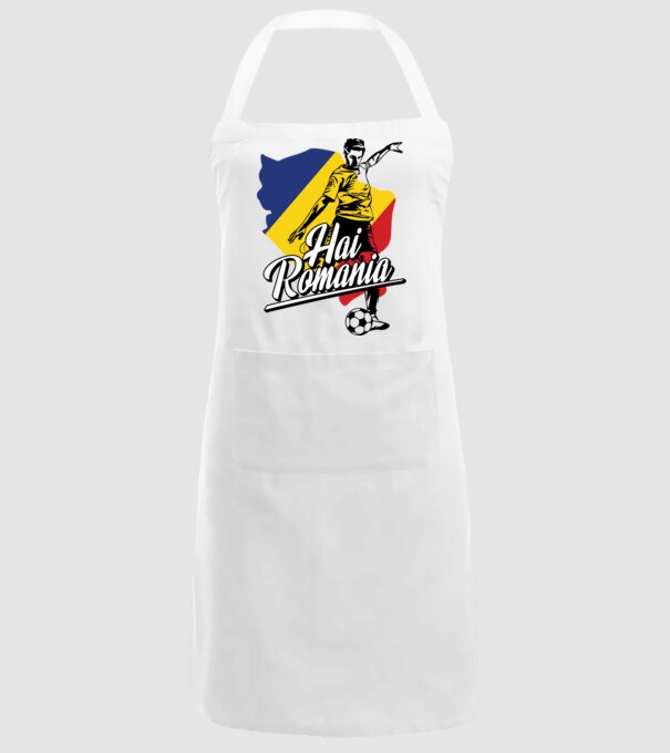 Hai romania fotbal model alb pe tricou