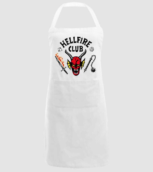 HELLFIRE CLUB model alb pe tricou