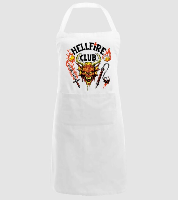 Hellfire ok model alb pe tricou