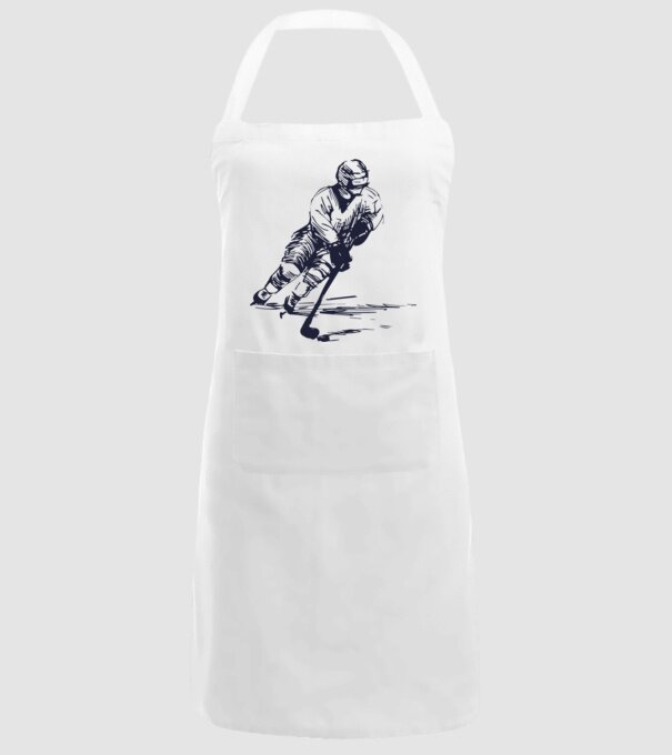 Hockey player model alb pe tricou