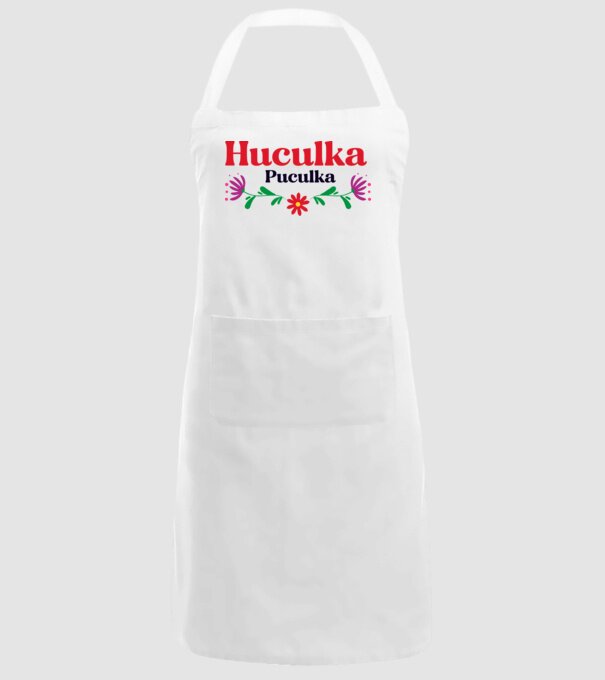 Huculka Puculka model alb pe tricou