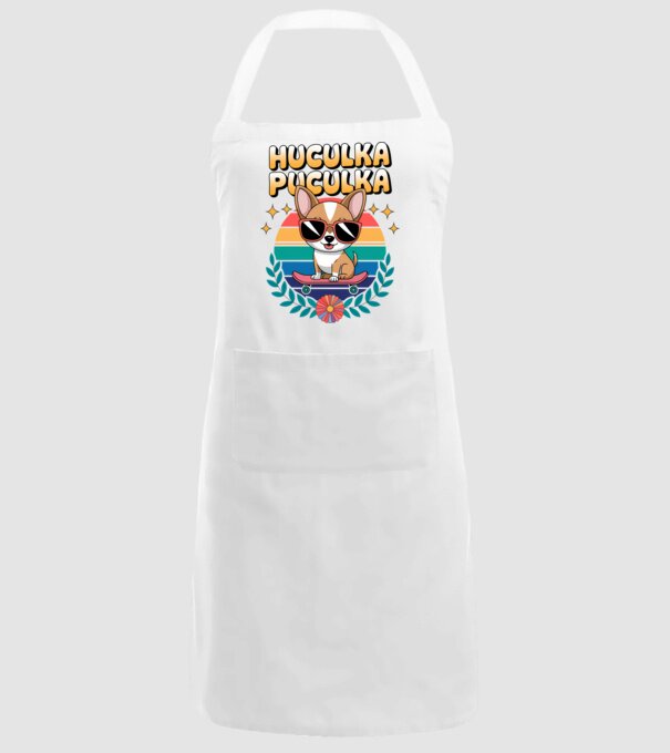 Huculka Puculka Câine 2 model alb pe tricou