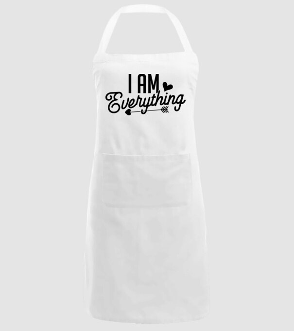 I am everything model alb pe tricou