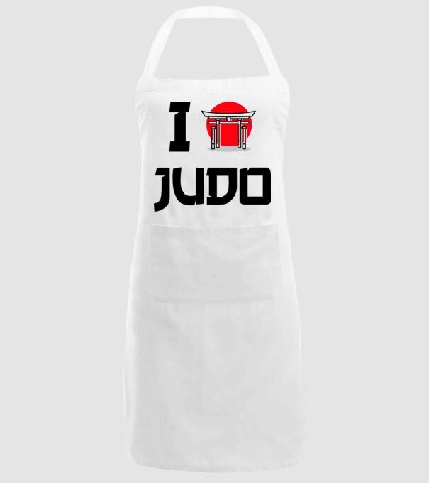 I love Judo model alb pe tricou
