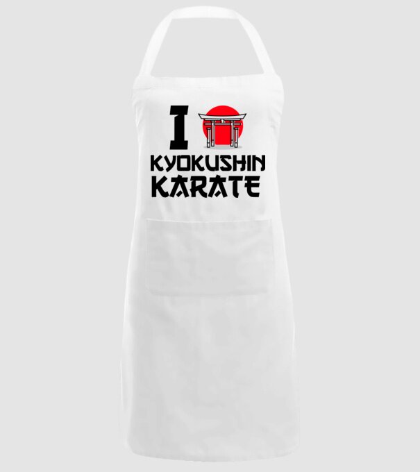 I love Kyokushin Karate model alb pe tricou