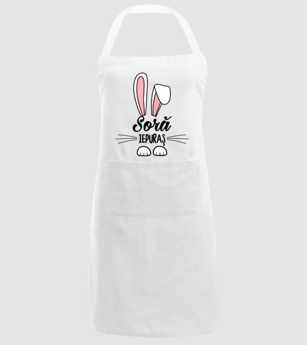 iepuraș soră model alb pe tricou