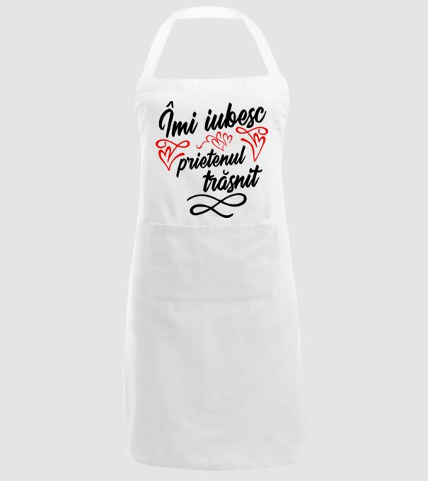 Îmi iubesc prietenul trăsnit model alb pe tricou