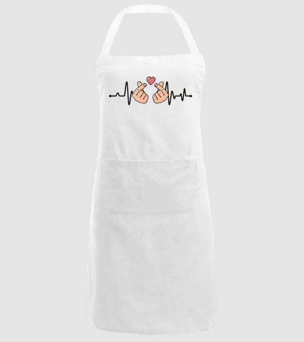 Kpop heartbeaT model alb pe tricou