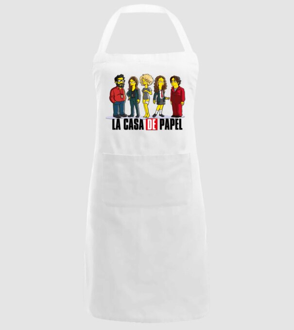 la casa de papel simpson model alb pe tricou