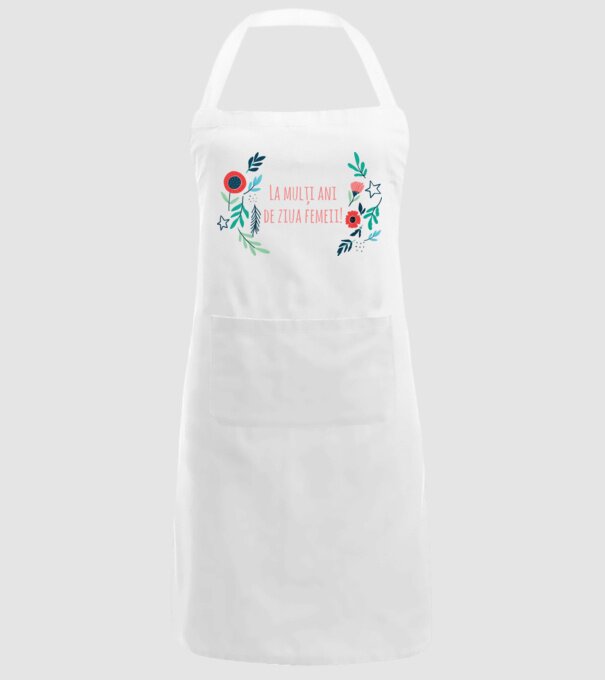 La mulți ani de ziua femeii model alb pe tricou