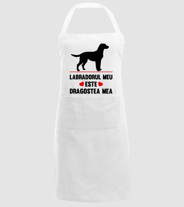 labradorul meu este dragostea mea model alb pe tricou