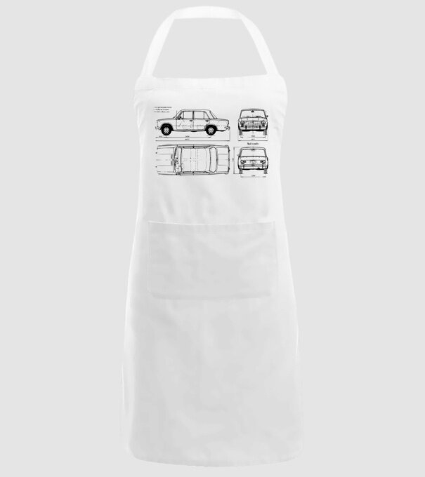 Lada model alb pe tricou