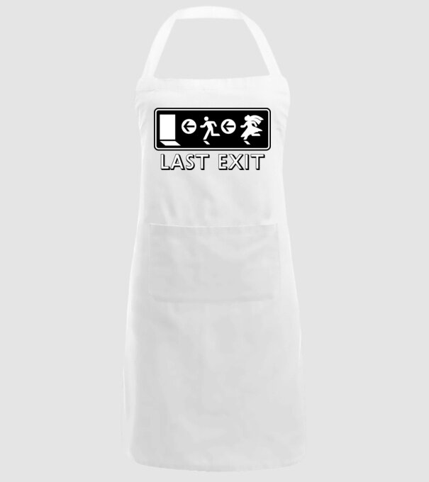 Last Exit model alb pe tricou
