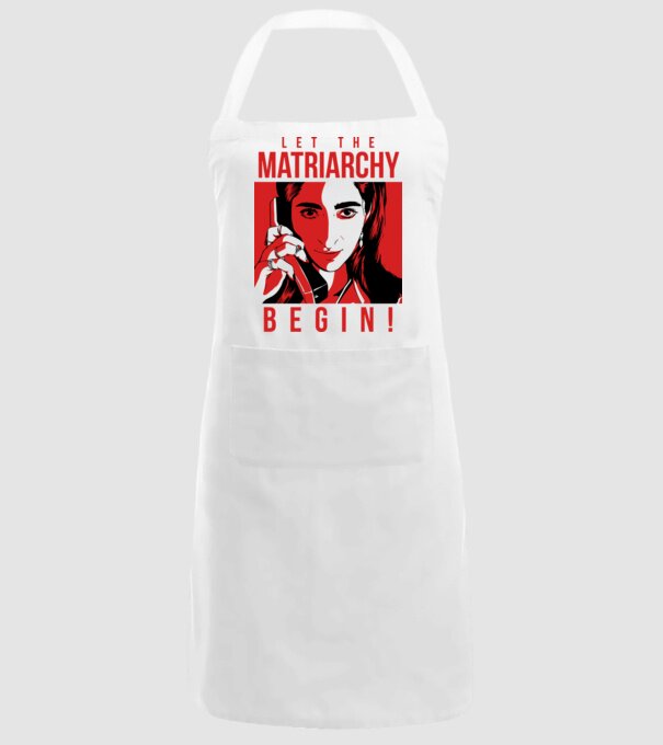 let the matriarchy begin model alb pe tricou