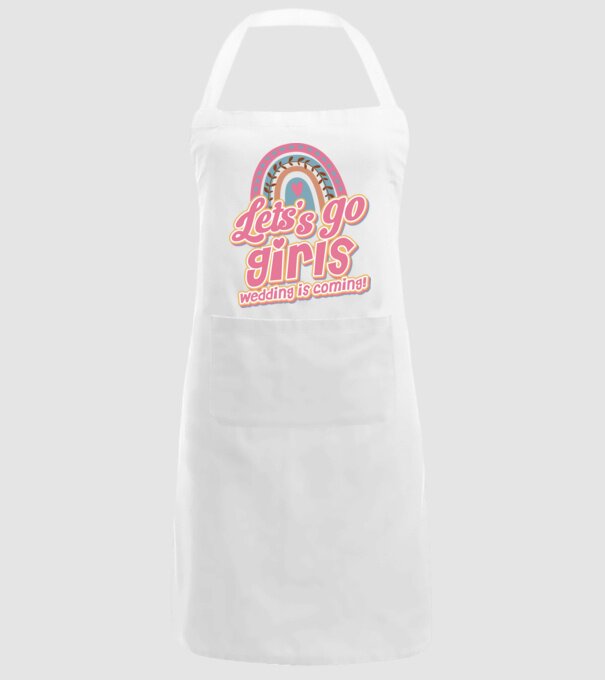 Lets go girls model alb pe tricou