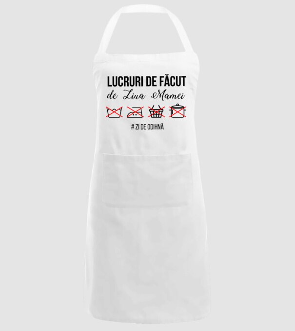 Lucruri de făcut de Ziua Mamei - # zi de odihnă model alb pe tricou