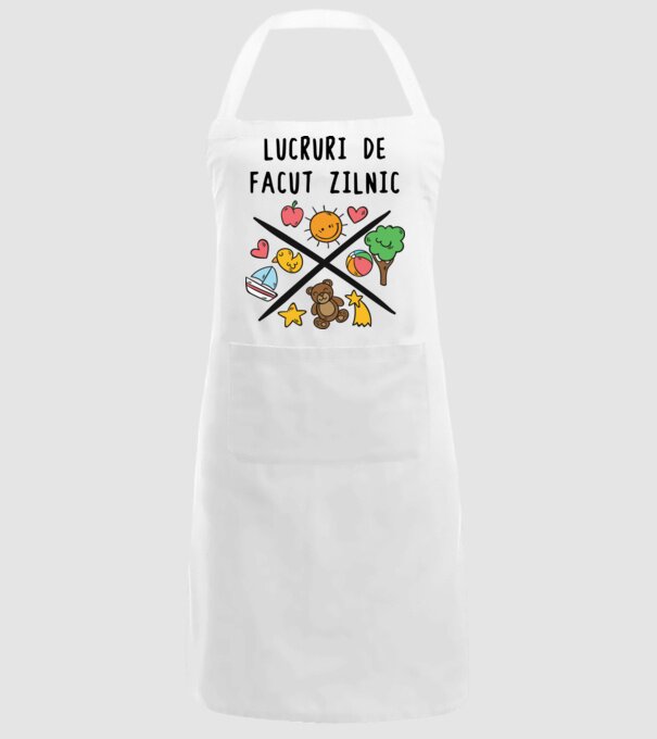 Lucruri de făcut zilnic model alb pe tricou