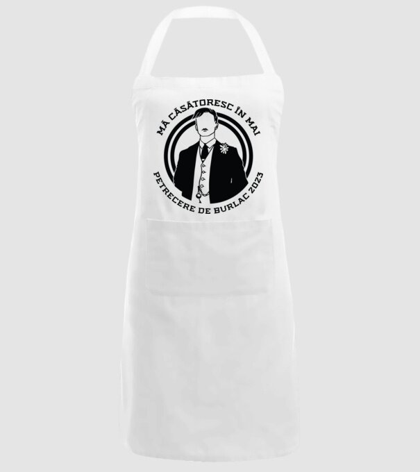 mă căsătoresc în mai - petrecere de burlac model alb pe tricou
