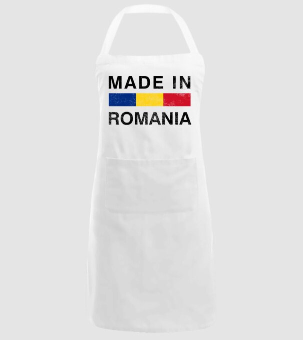 made in romania model alb pe tricou
