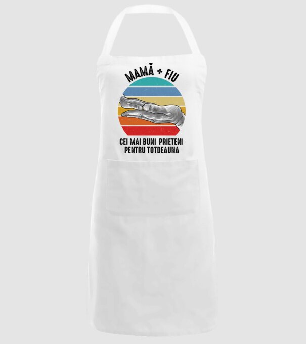 Mamă + fiu - Cei mai buni prieteni pentru totdeauna model alb pe tricou