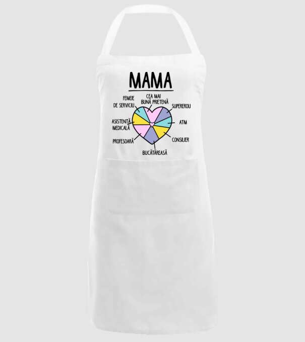 Mama cea mai bună prietenă, supererou model alb pe tricou