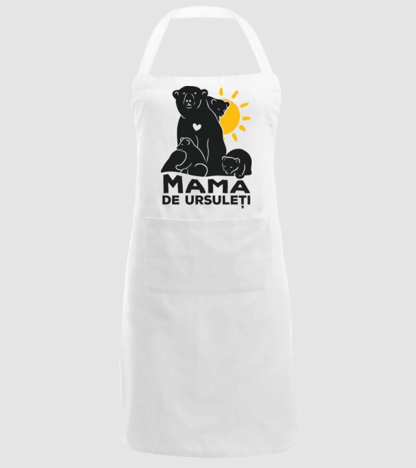 Mamă de ursuleți model alb pe tricou