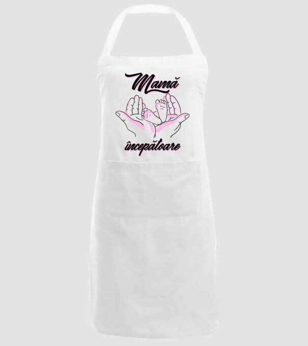 Mamă începătoare model alb pe tricou