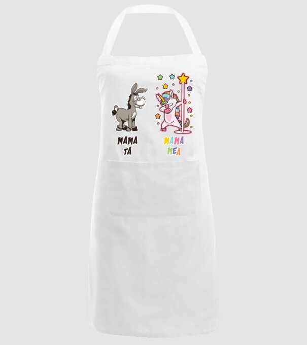 mama ta - mama mea model alb pe tricou