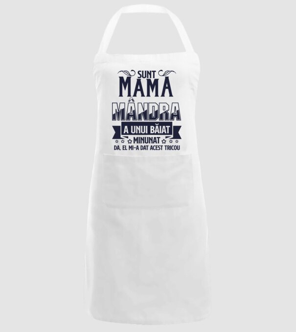 Sunt mama mândră a unui băiat minunat - da, el mi-a dat acest tricou model alb pe tricou