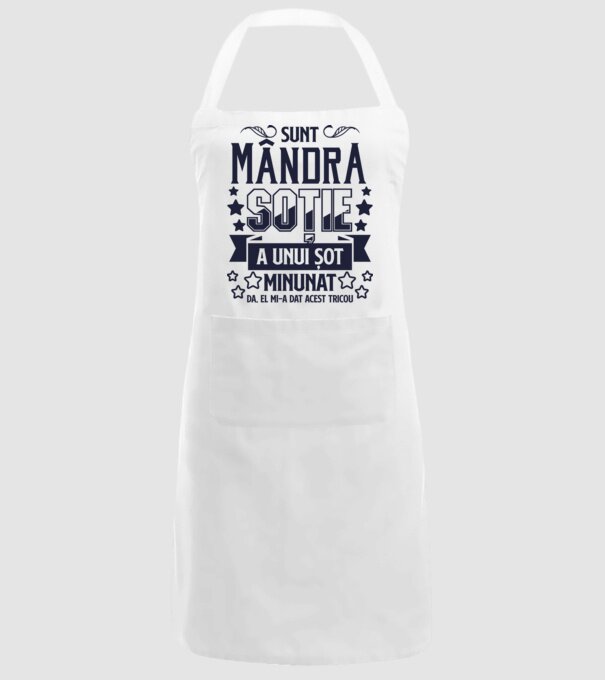 Sunt mândra soție a unui soț minunat - da, el mi-a dat acest tricou model alb pe tricou