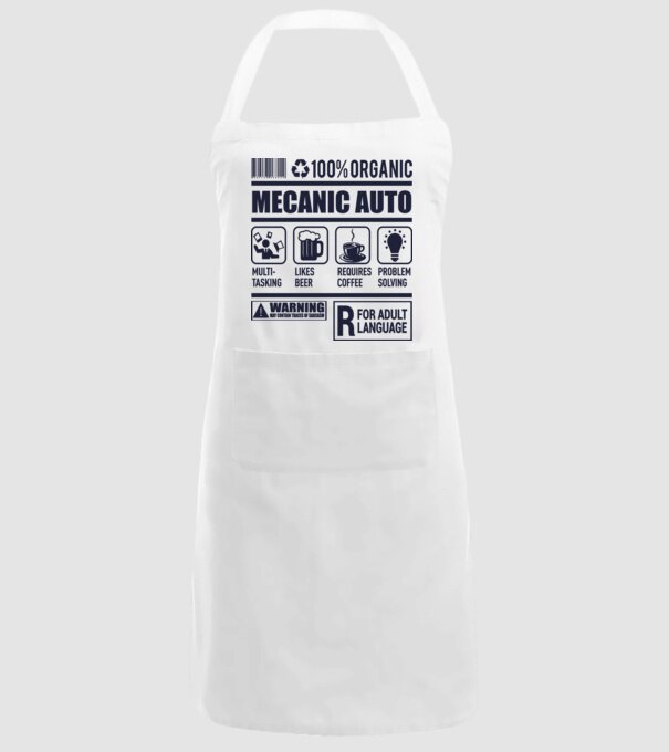 MECANIC AUTO model alb pe tricou