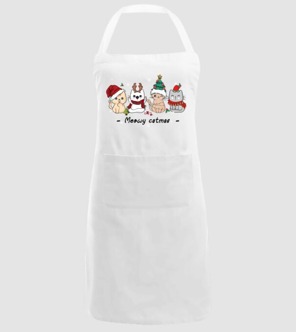 Meowy catmas 2 model alb pe tricou