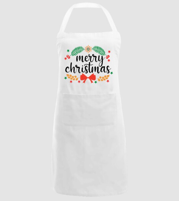 Merry christmas model alb pe tricou