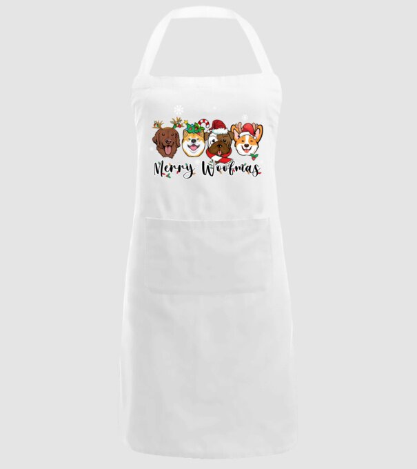 Merry woofmas 2 model alb pe tricou