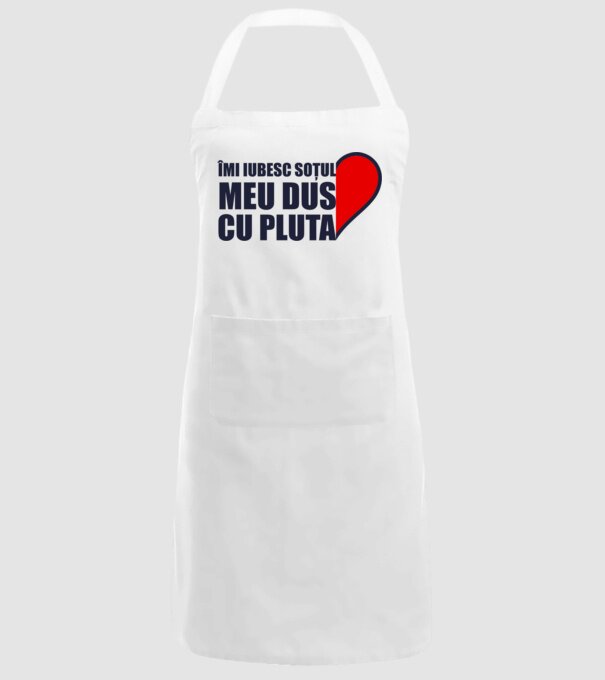 Îmi iubesc soțul meu dus cu pluta model alb pe tricou