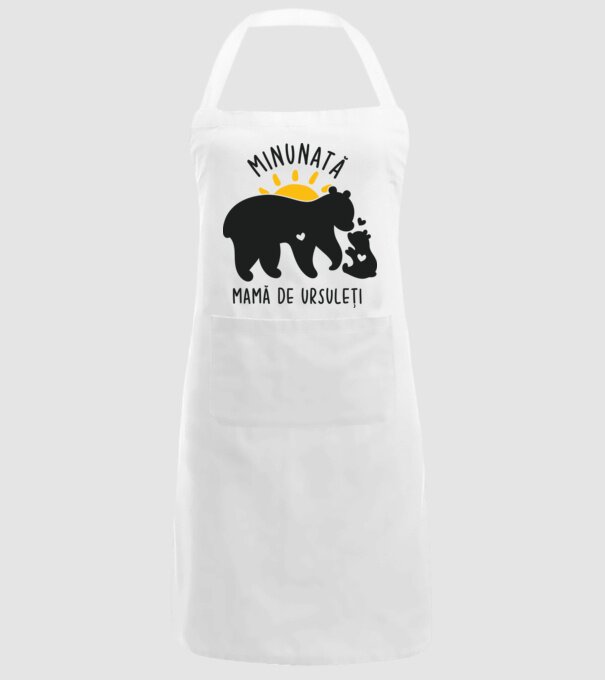 Minunată mamă de ursuleți model alb pe tricou