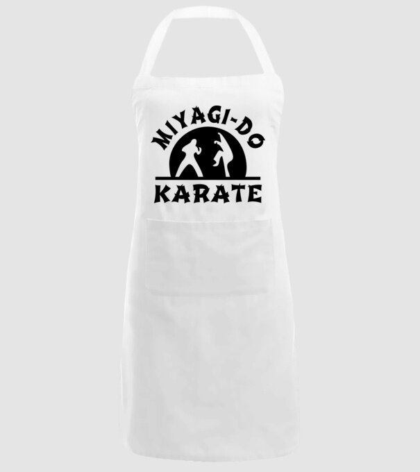 Miyagi-do karate black model alb pe tricou