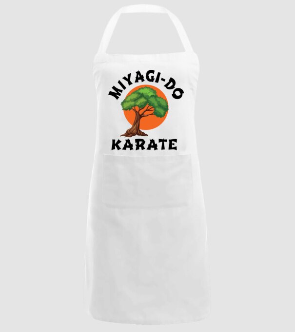 Miyagi-do karate logo model alb pe tricou