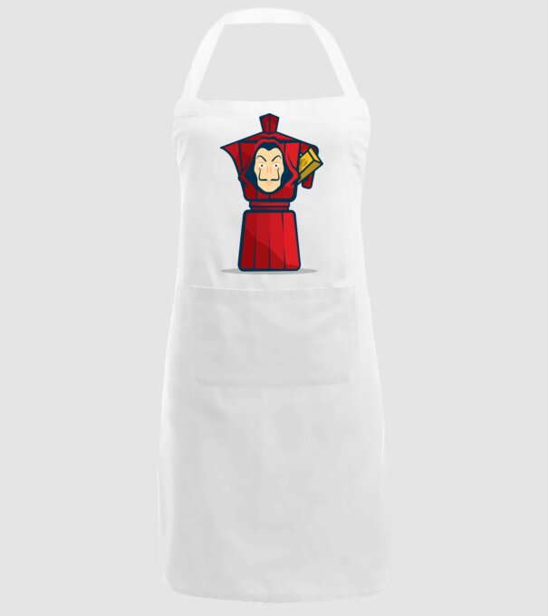 money heist coffee model alb pe tricou