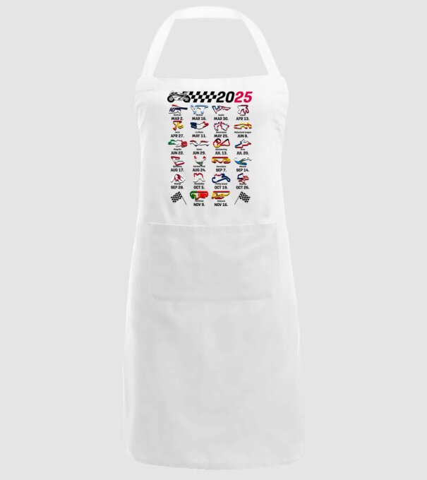MOTOGP 25 CALENDAR alb model alb pe tricou
