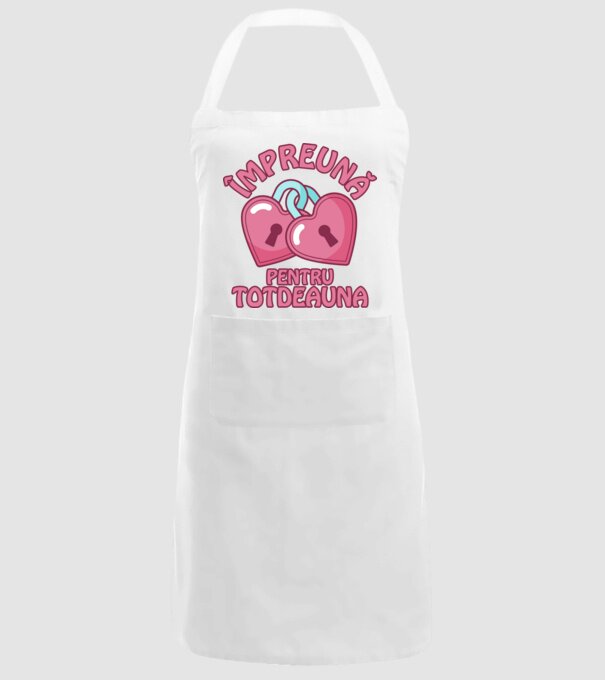 mpreună pentru totdeauna model alb pe tricou