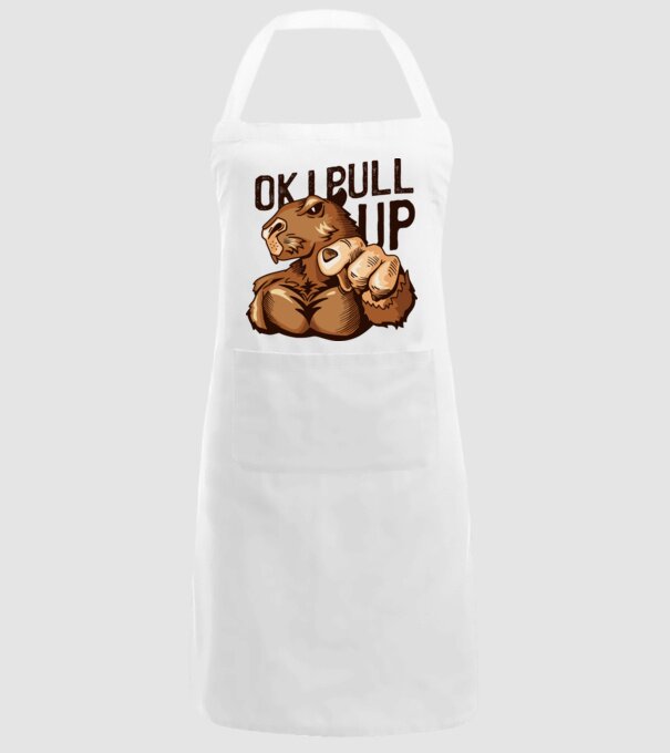Muscular Capybara - capibară model alb pe tricou