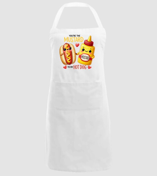 Mustard to my Hot Dog model alb pe tricou