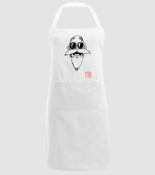 muten roshi art model alb pe tricou