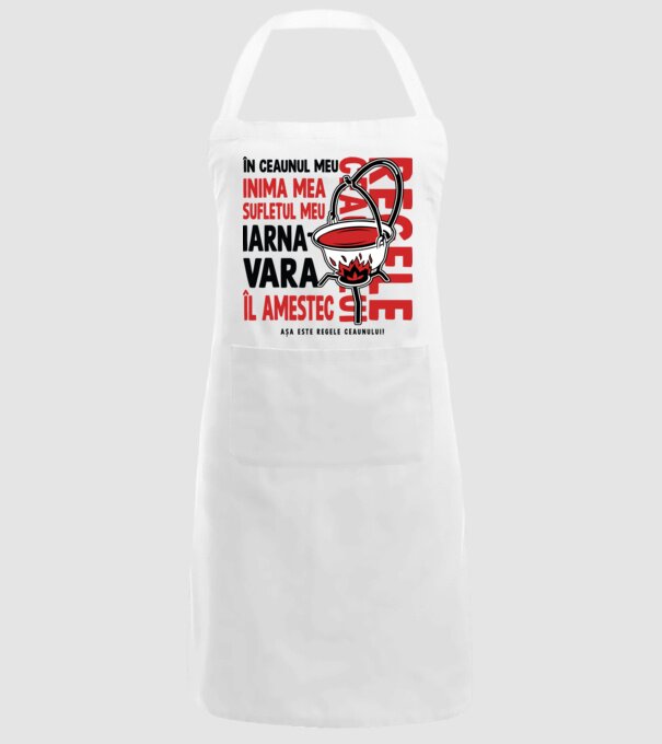 În ceaunul meu - Inima mea - Sufletul meu - Iarna - Vara - Îl amestec - Așa este regele ceaunului! - Regele ceaunului model alb pe tricou