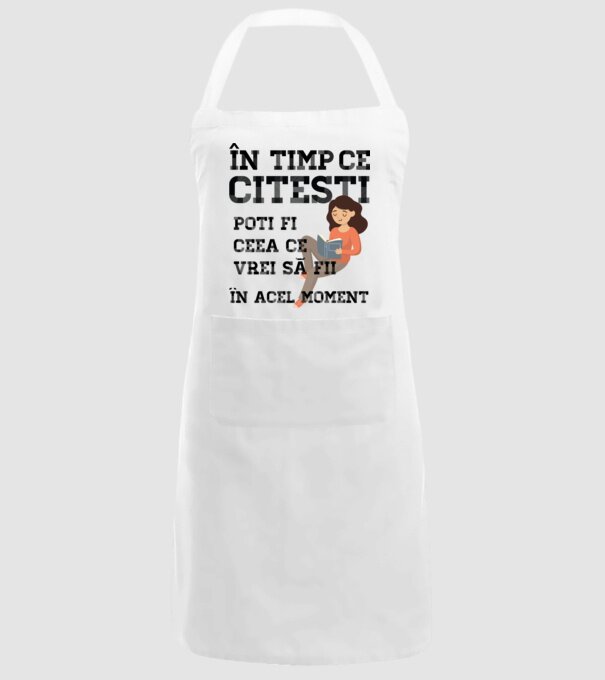 în timp ce citești poți fi ceea ce vrei să fii - în acel moment model alb pe tricou