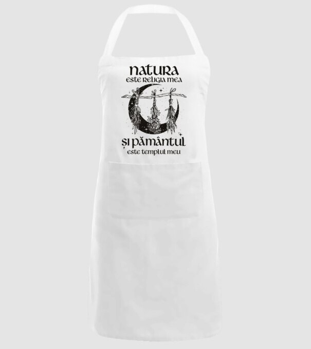 Natura este religia mea model alb pe tricou