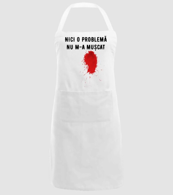Nici o problemă, nu m-a mușcat model alb pe tricou